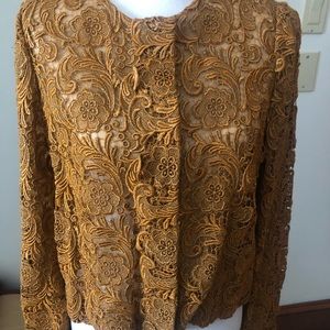 Prada vintage gold lace jacket